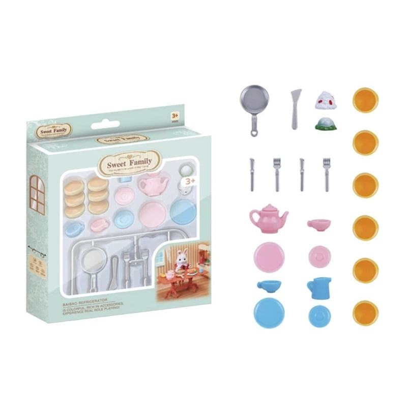 

B2EB Pretend Kitchen Toy Muffin Toy Breakfast Toy Tableware Toy PlayHouse Toy