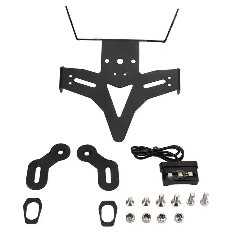 

Motorcycle License Plate Bracket Carbon Steel Rear Tail Light Bracket with Bright LED for CB650R CBR650R 2021 Up