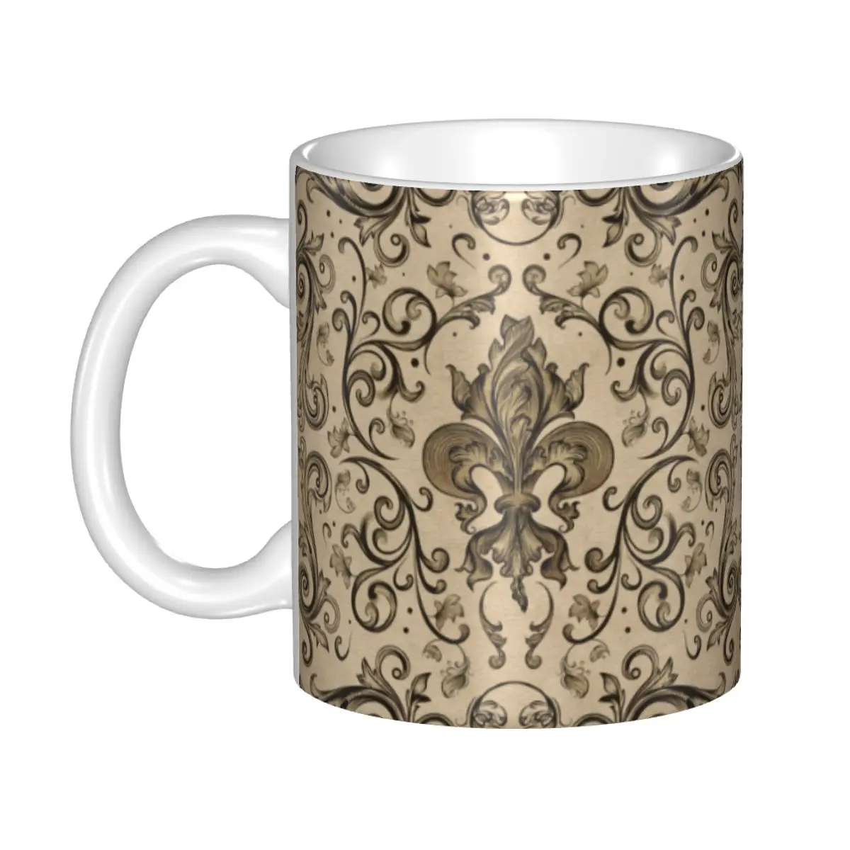 Сделай Сам винтажные керамические кружки с лилией персонализированные кофейные