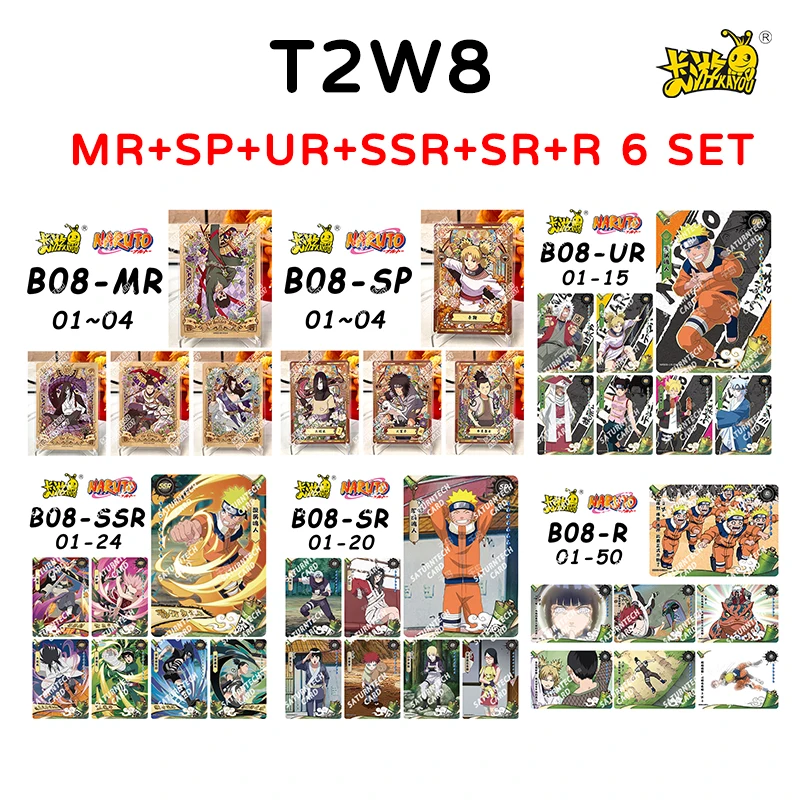 Фото Коллекционные карточки Naruto KAYOU, полный набор, оригинальные, серия Wave 8, BP, SP, MR, PU, BR, PTR, SSR, SR, R, аниме-карточки, коллекция, Саске, Хината, игрушка, подарок №2