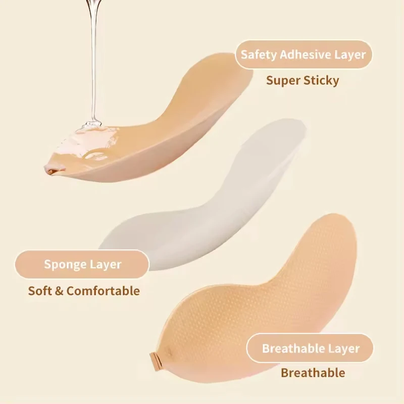 2 шт./упаковка силиконовые наклейки на бюстгальтер без бретелек