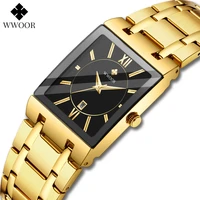 wwoor date watches mens luxury brand square dial watch men waterproof quartz wrist watch sports business clock relogio masculino
