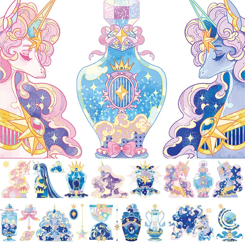 

Washi Tape Cute Unicorn Decorative Sticker Landscape Star Bottle