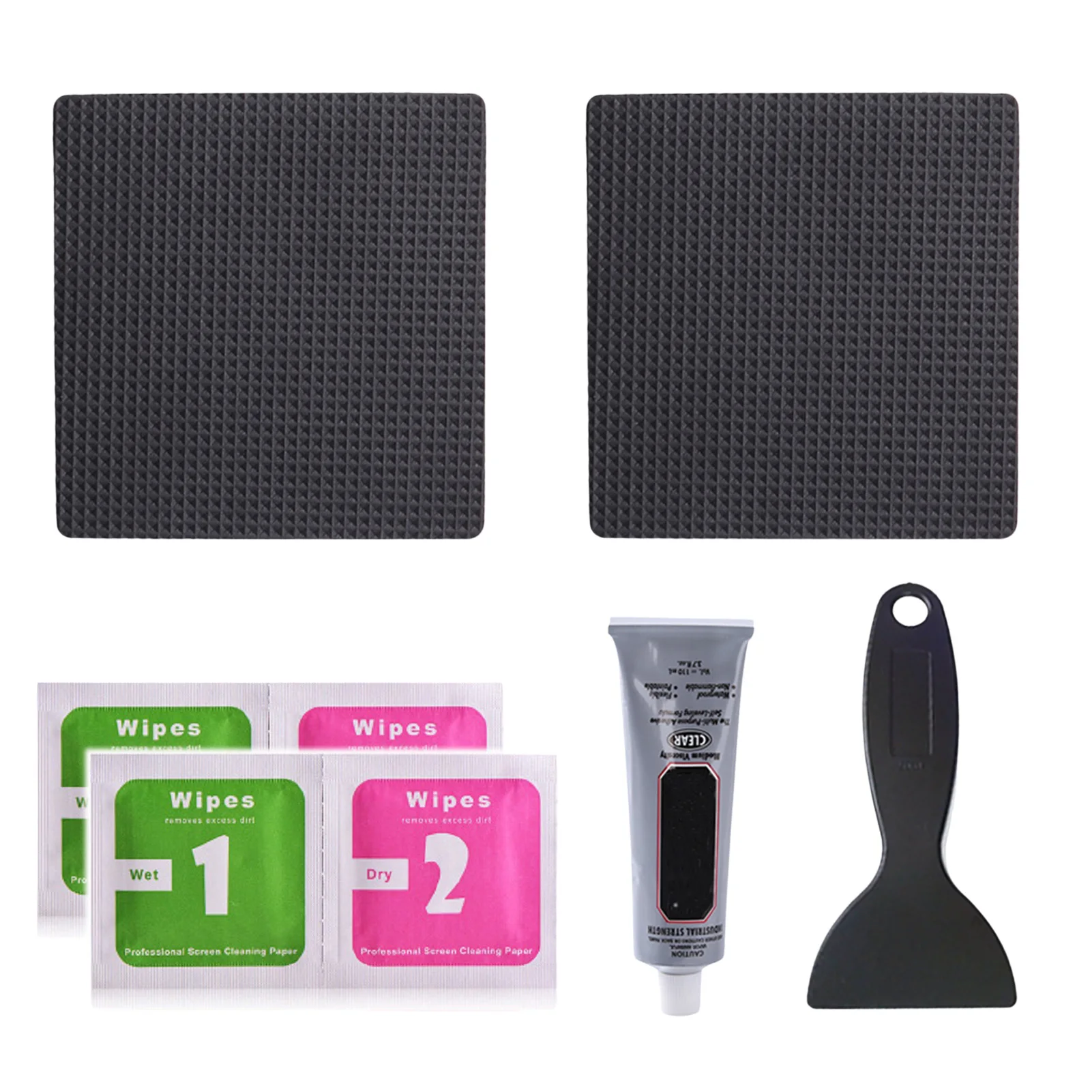 

Trampoline Repair Kit Tent Repair Kit Long-lasting 4X 4 Square Waterproof Multifunctional Trampoline Fixing KIt With Glue Repair
