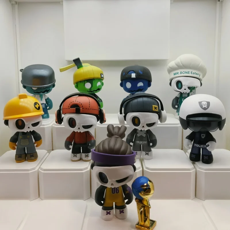 Подлинная серия Mr.Bone Junior First Day слепая коробка мини-фигурка аниме зомби игровой