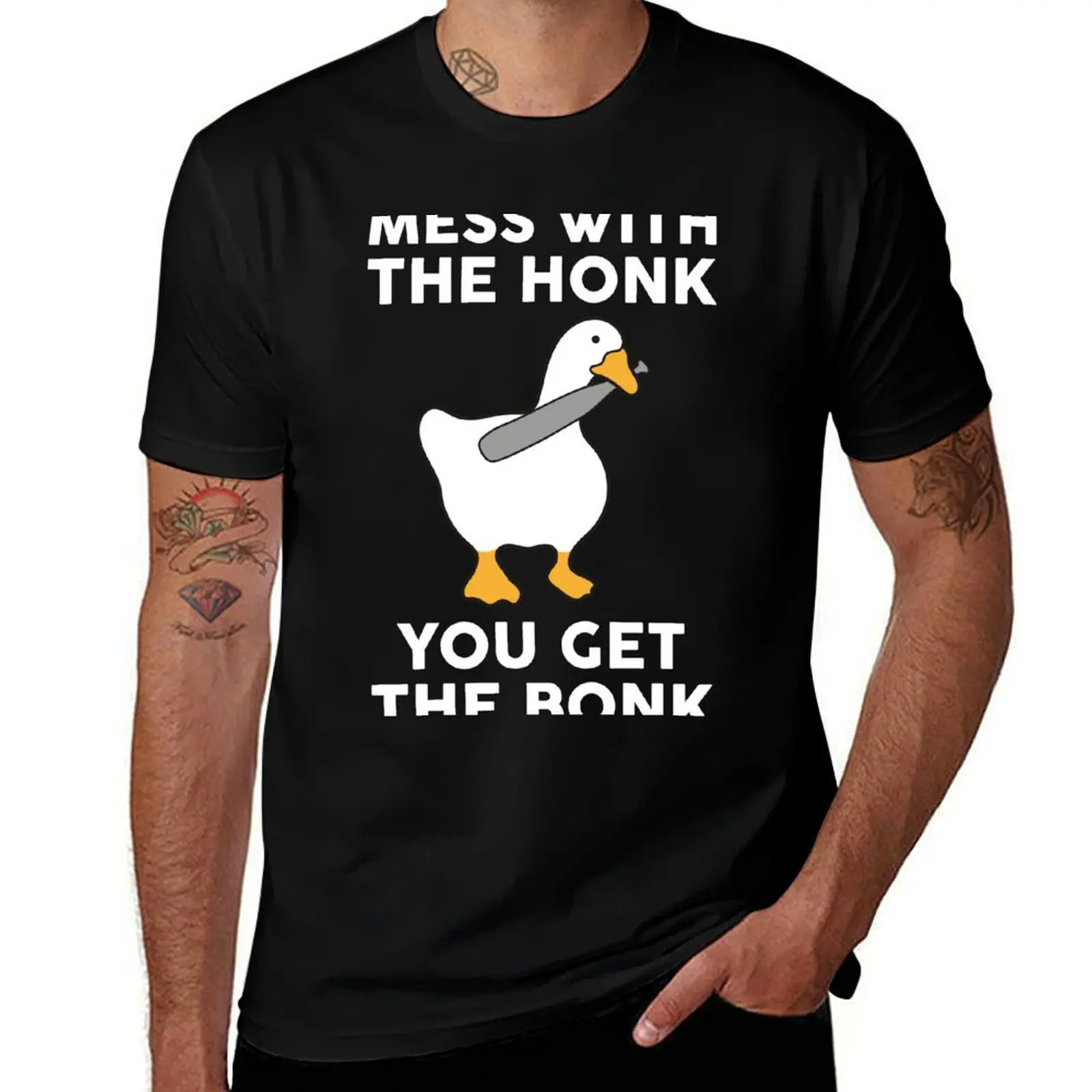Футболка Mess With The Honk You Get Bonk Funny Goose простые быстросохнущие мужские футболки