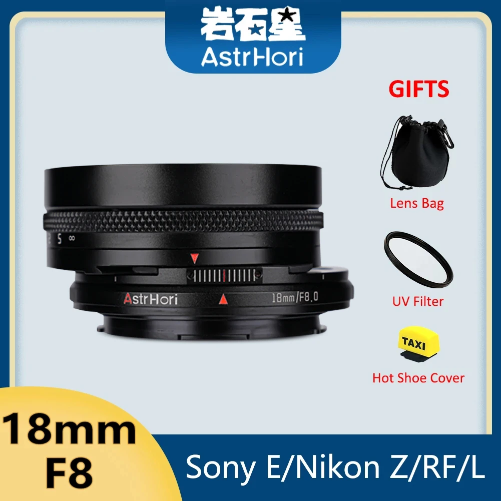 

AstrHori 18mm F8 Full Frame Tilt-Shift Wide Angle Camera Lens for Mirrorless Camera Sony E Canon RF Leica L Nikon Z