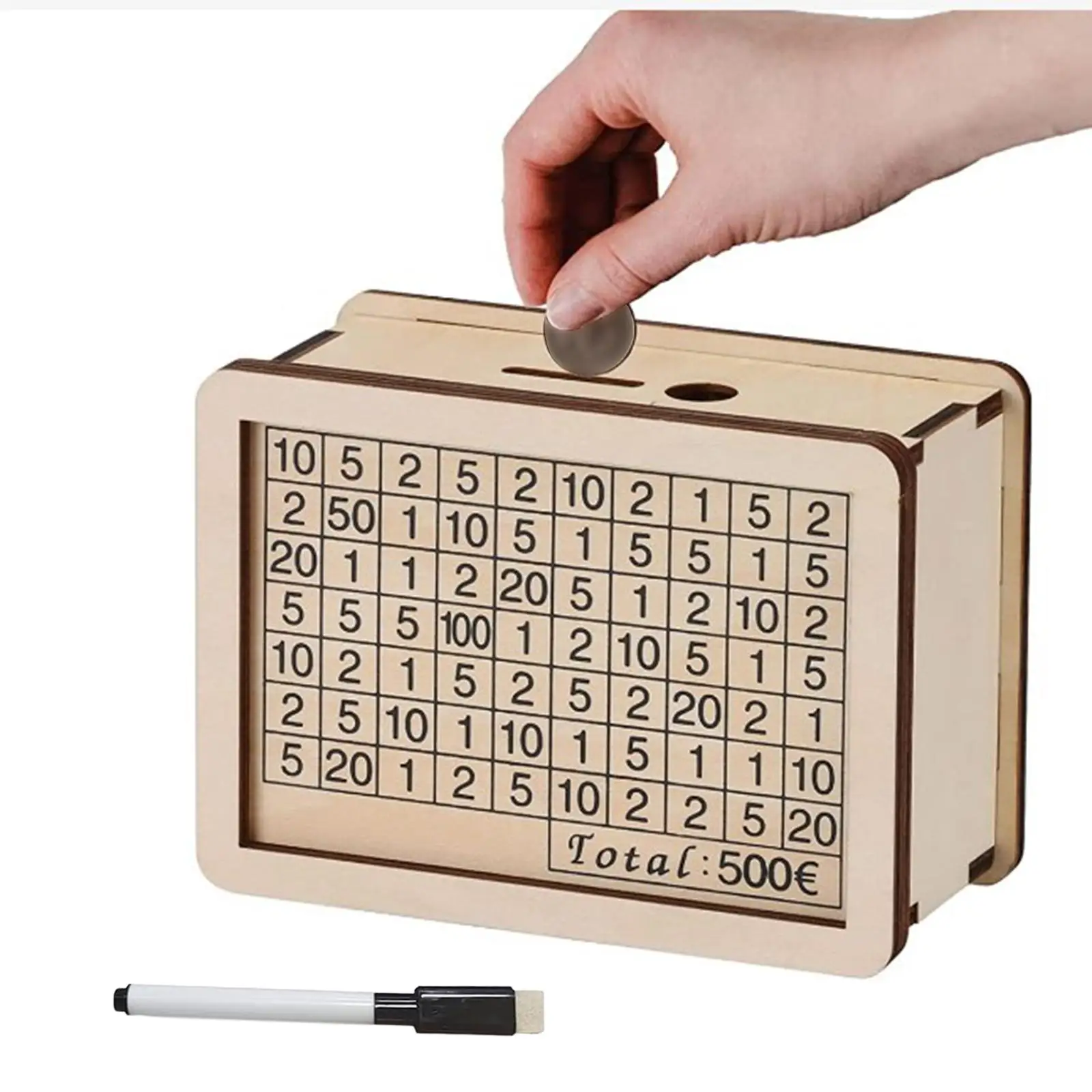

Counting Coin Bank Craft with Opening Wooden Money Box with Counter Money Storage Box for Kids Boys Girls Adults Party Favor