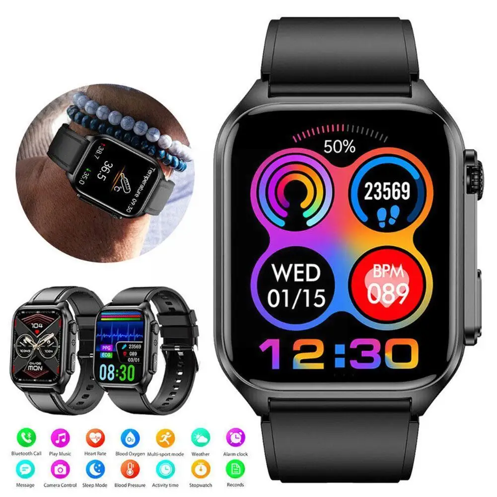 

2023 New Smart Watch TK12 Heart Rate Monitor IP67 Waterproof Screen HD Fitness Sports Watches Call Smartwatch Control N0K1