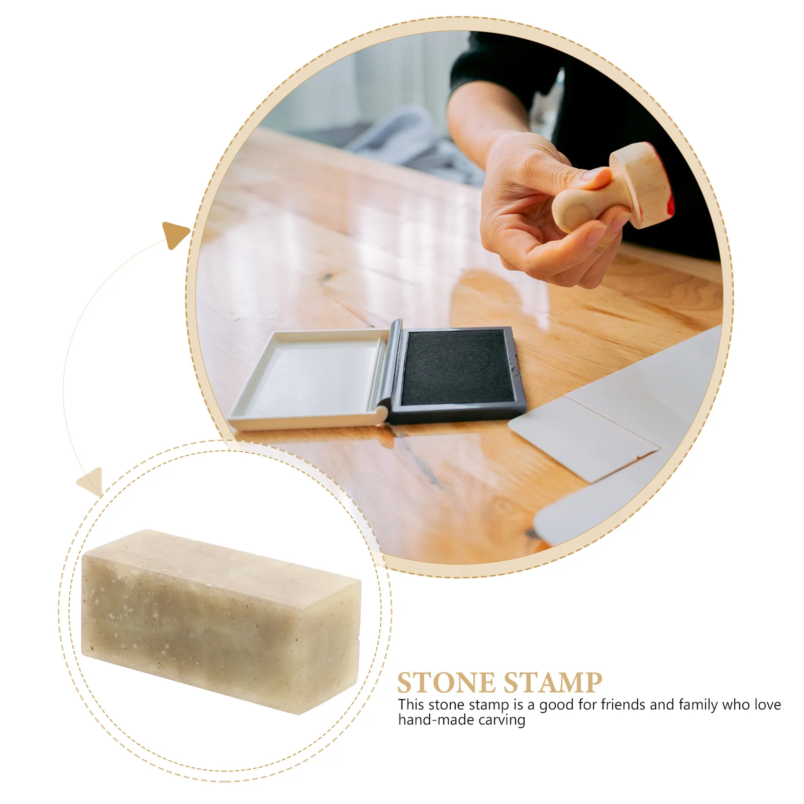 Камень-печать для поделок имя штамп живопись китайская ручная работа пустой Ши