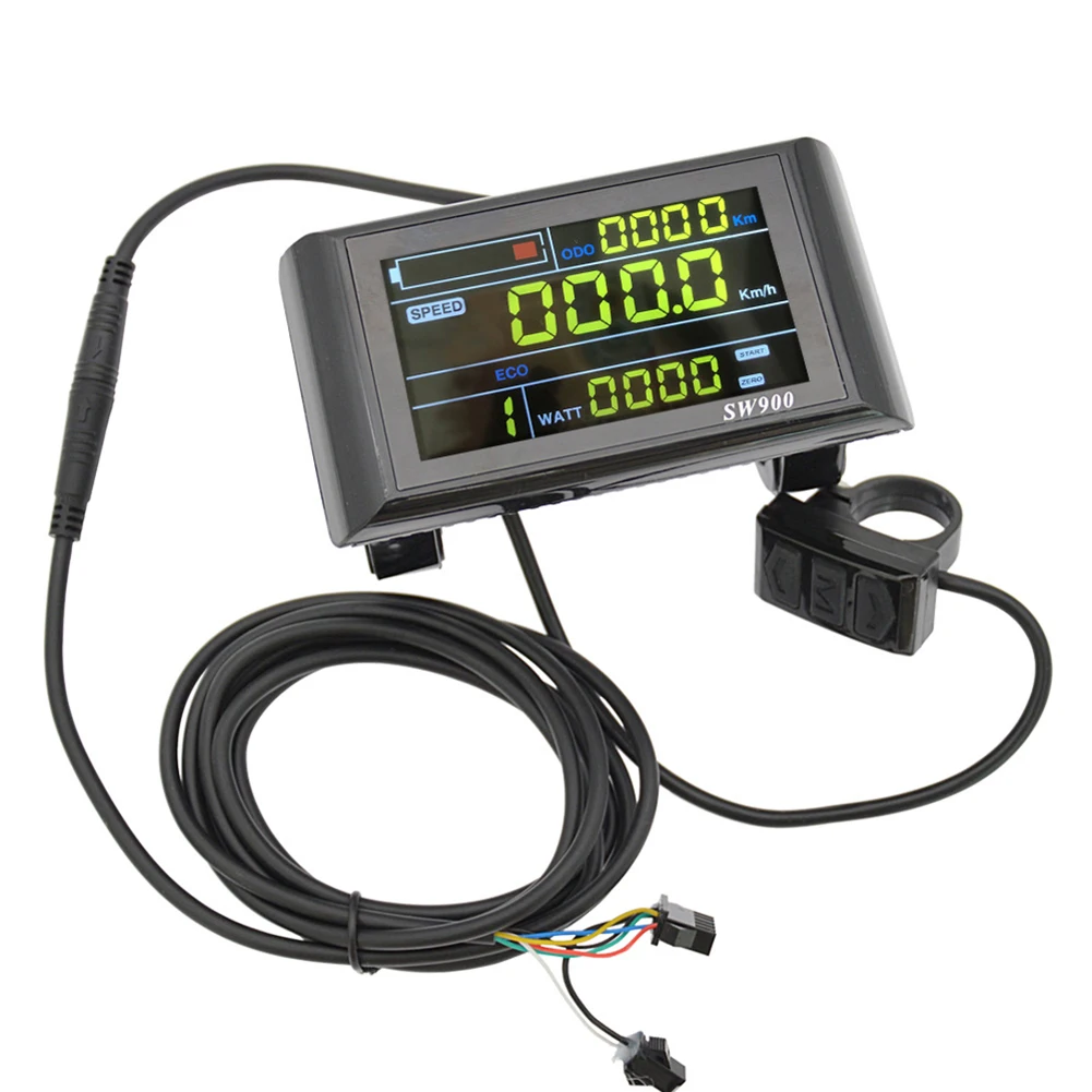 

E-bike SW900 LCD Display Speed Control Panel 24-60V 5/6pin Adapter Cable Electric Scooter Bicycle LCD Display Cycling Accessory