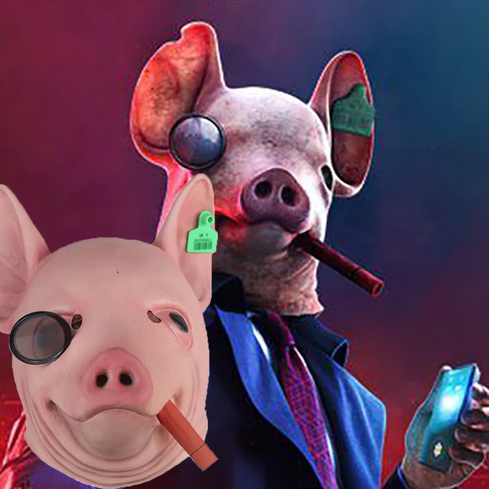 Маска легиона свиньи для косплея латексный шлем с изображением собак и животных