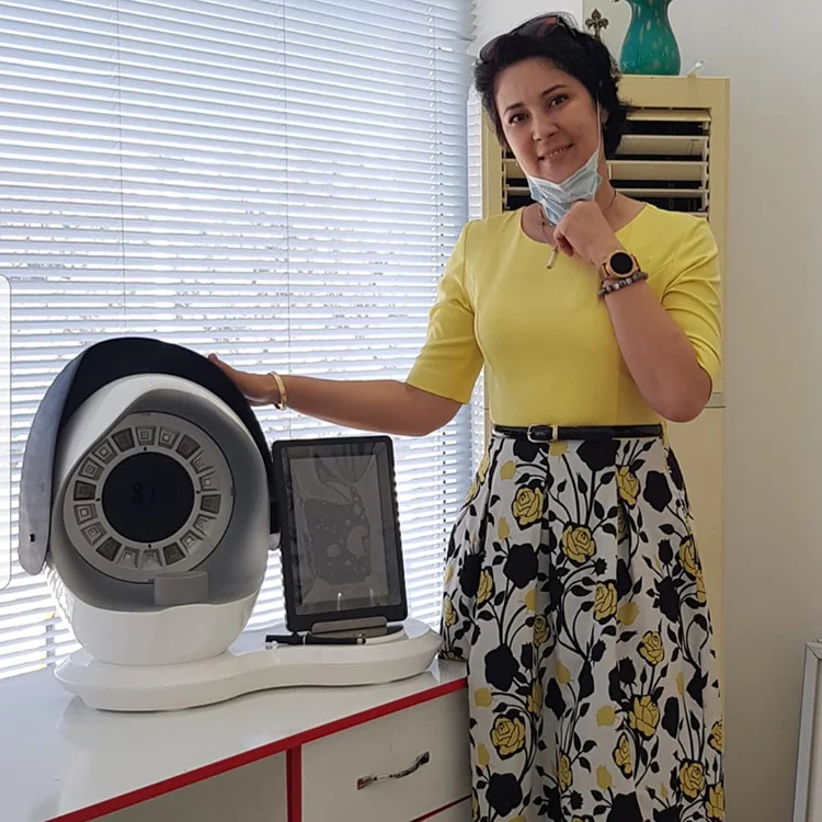 

Профессиональный анализатор кожи для салона, 12 миллионов пикселей, 3D умная система диагностики кожи лица для клинического сканера