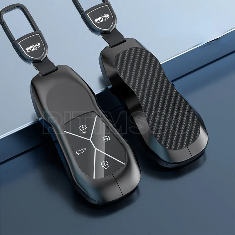 

Alloy Car Key FOB Cover Case Protect Skin for Xpeng Xiaopeng P5 P7 G9 G3i Smart 4 Buttons Remote Keyless Accessories