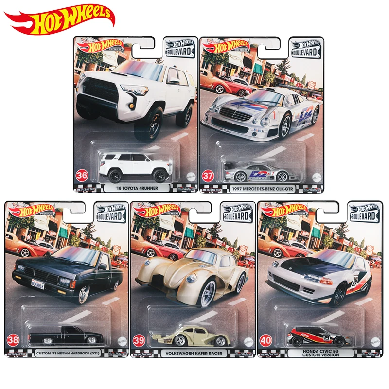 

Original Hot Wheels Premium Car Boulevard Diecast 1/64 Voiture Nissan Hardbody Volkswagen Kafer Racer Boy Toys for Children Gift