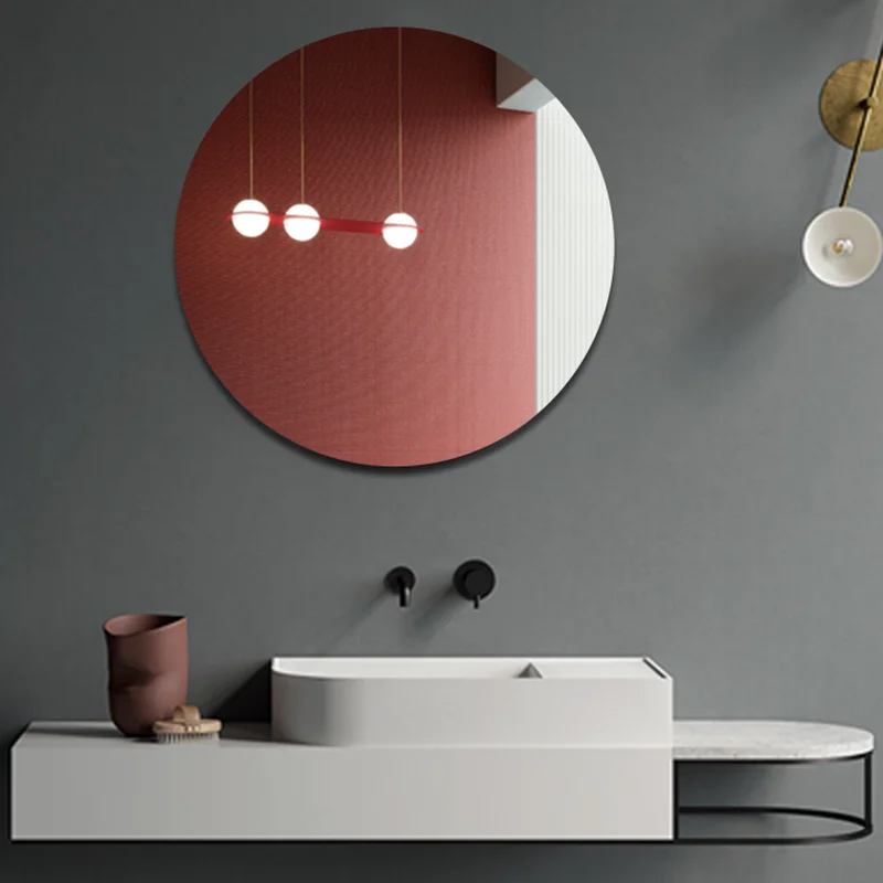 

Dressing Adhesive Wall Mirror Stickers Design Showercurved Jeweler Wall Mirror Infinity Hanging Espelhobathroom Decor HY50WM