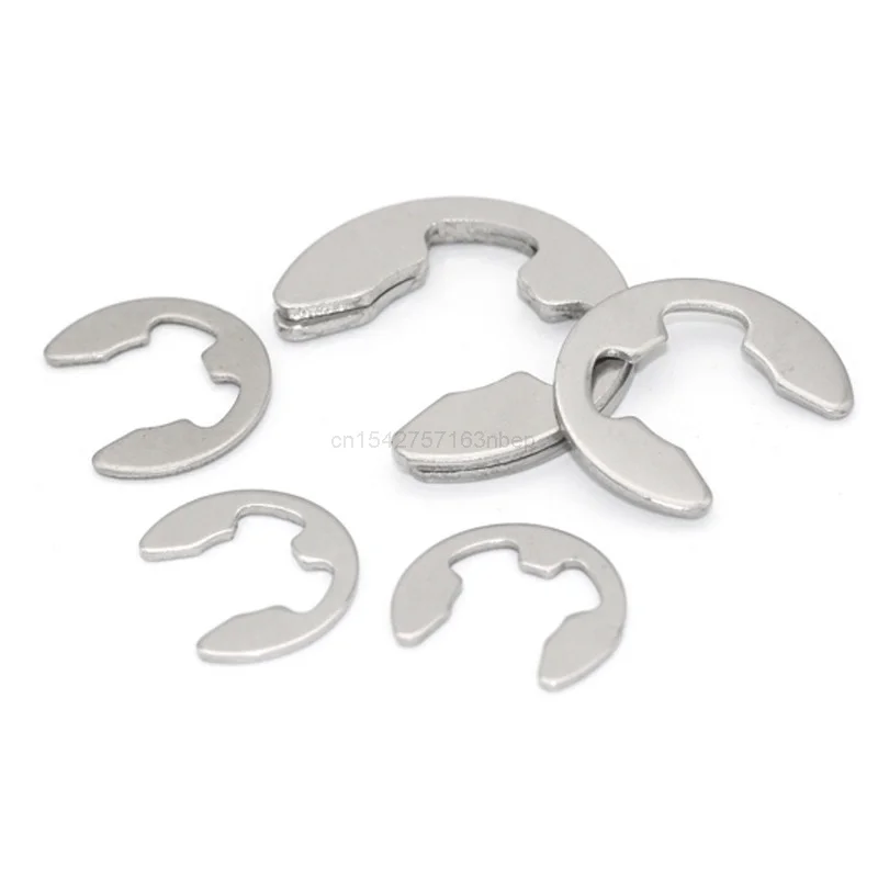 

10/50/100 M1.2 M1.5 M2 M3 M3.5 M4 M5 M6 M7 M8 to M16 304 Stainless Steel E Clip Circlip Retaining Ring Washer for Shaft Fastener