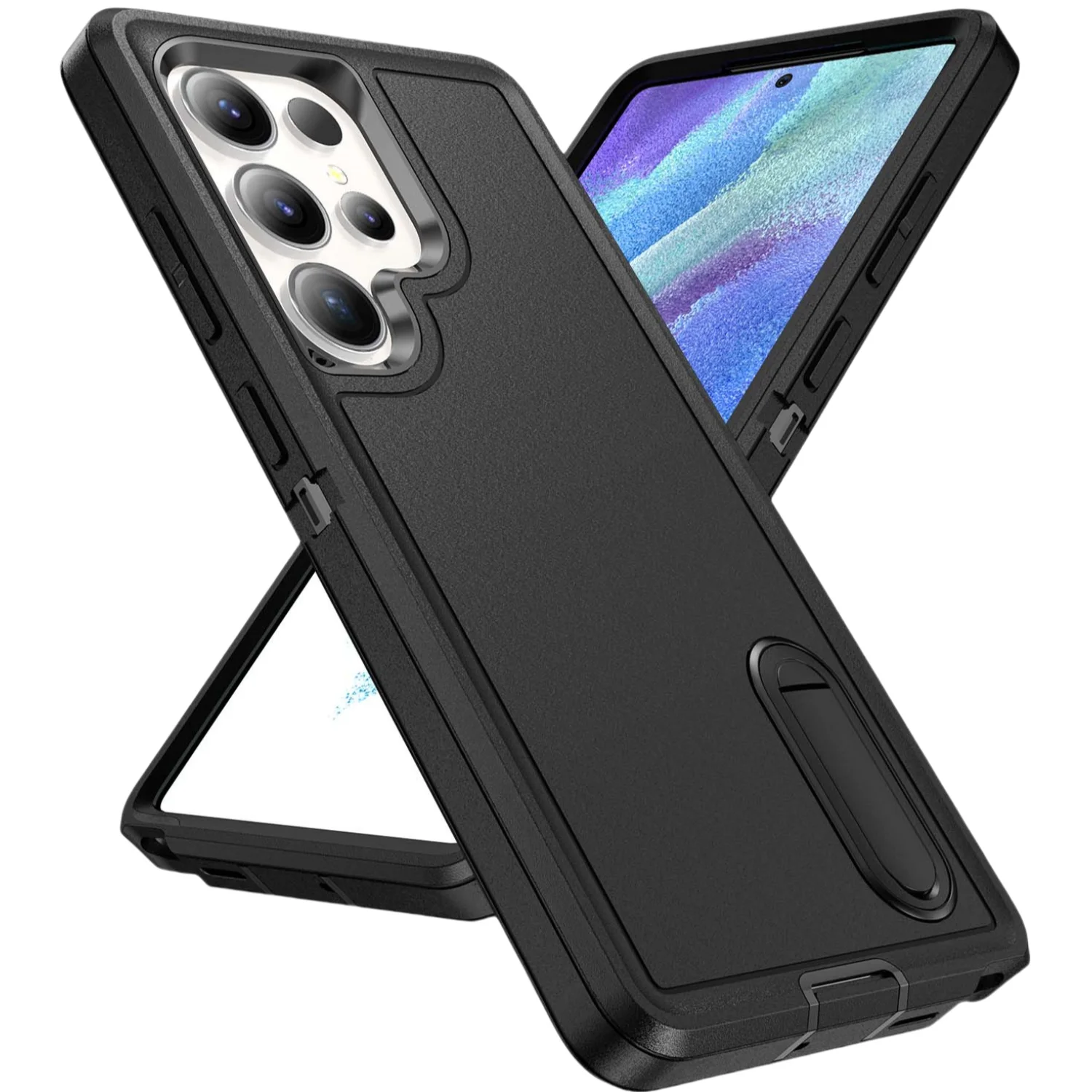 Чехол для Samsung S25 Ultra Portable Kickstand 3 в 1 чехол Galaxy S24 S22 Plus S23 FE 5G