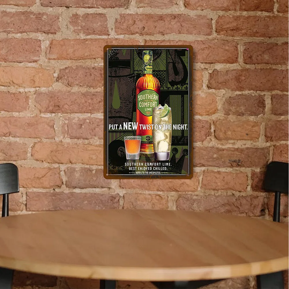 

Creative Wine Retro Plaque Sign New Year Decor Plate Tin Signs Chic Iron Painting Wall Drawing Templates Craft