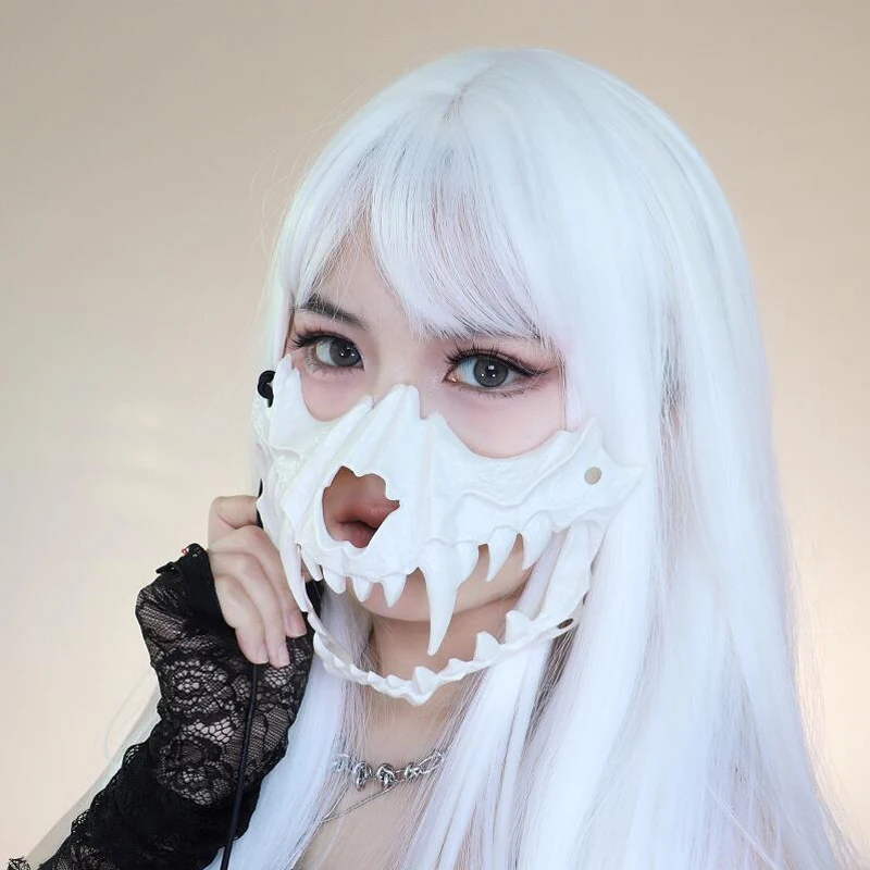 Белая кавайная парик-лолита Харадзуку прямая длинная челка верхняя часть головы взрослые шикарные девушки женщины косплей повседневной носки.