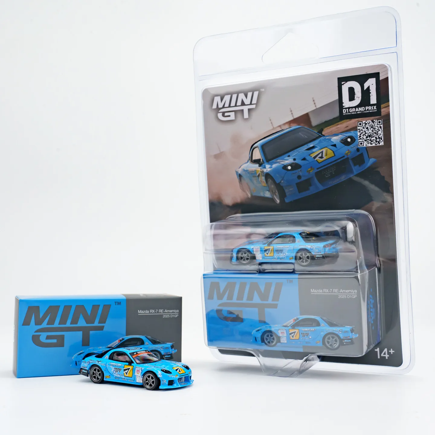 Фото Модель автомобиля Mazda RX7 из литого металла, масштаб 1:64, MINIGT №1