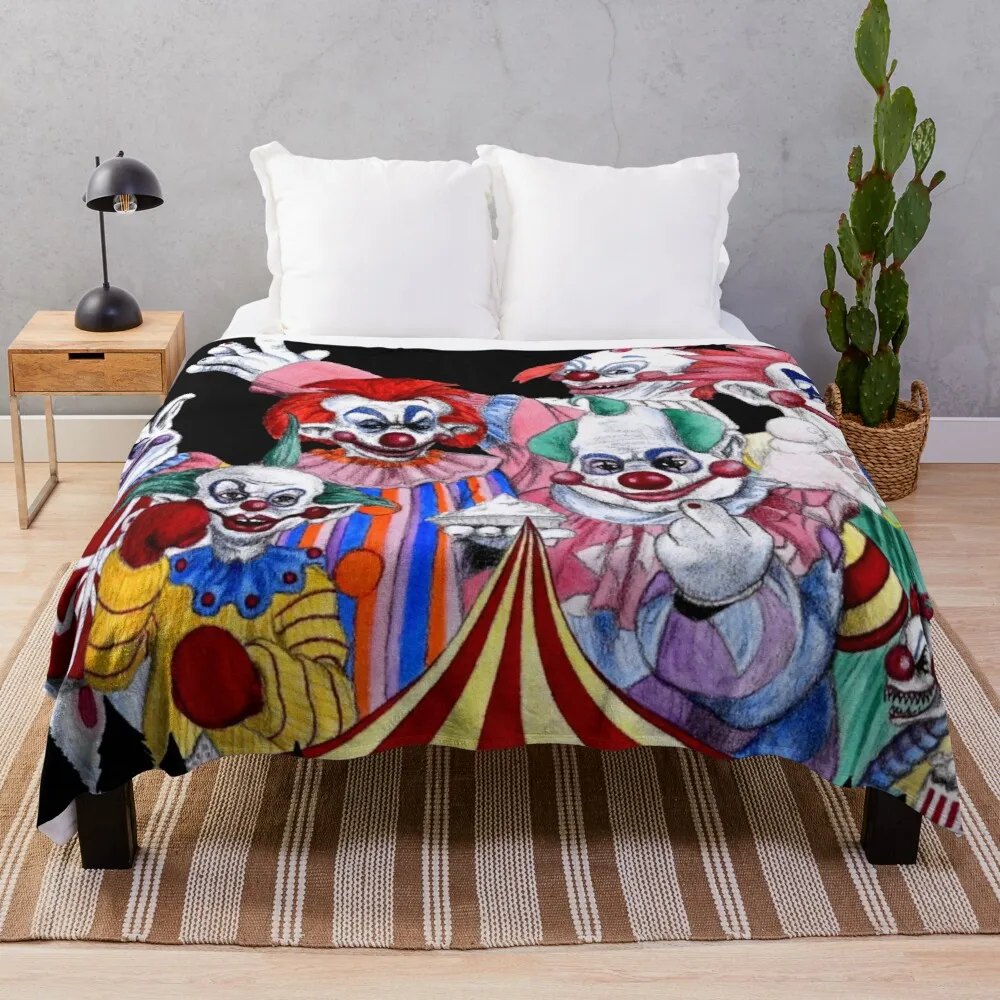 

Killer Klowns From Outer Space! Throw Blanket throw rug decorative bed blankets Nap blanket brand blankets