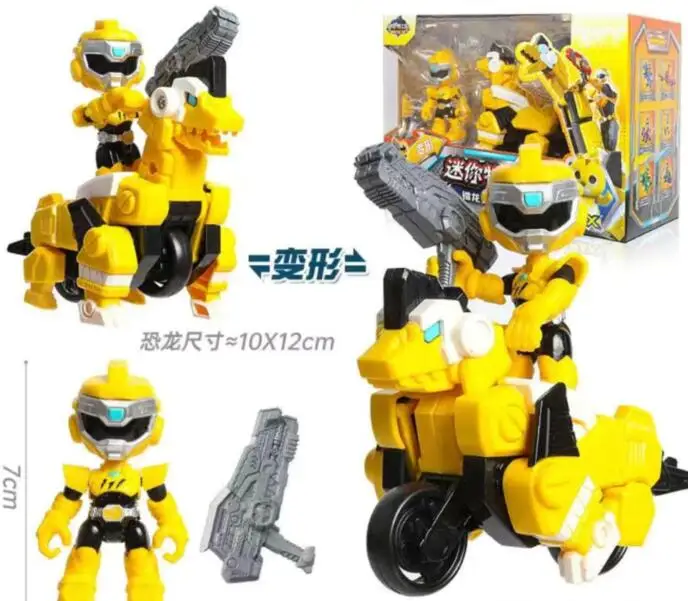 

2022 Newest Mini Force Transformation Toys Action Figures MiniForce X Simulation Dinosaur Deformation Mini Agent Car Toy 5