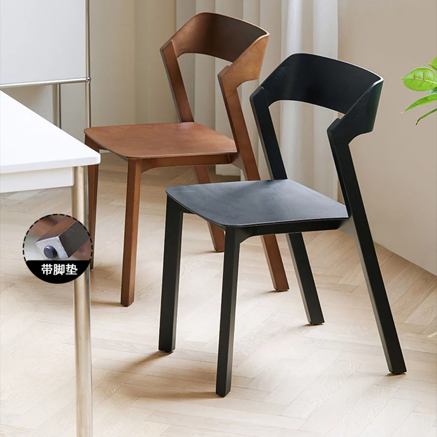 Деревянный обеденный стул черный коричневый классический дизайн портативные