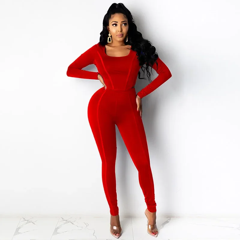 

Streetwear Patchwork Casual 2 Piece Outfit Set Women Long Sleeeve Square Collar Top and Pants Y2K Clothing Sporty Matching Sets