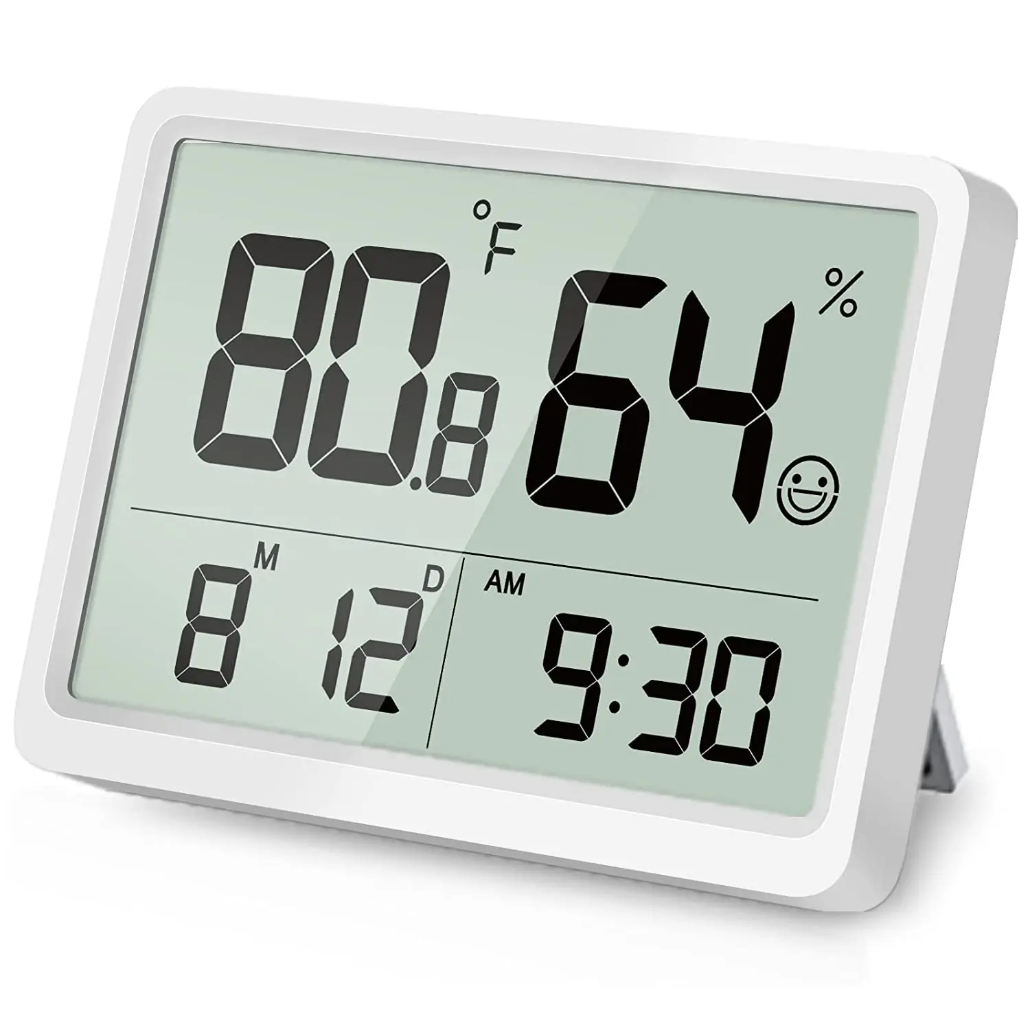 Multifunction Temperature Humidity Meter LCD Digital Automatic Electronic Greenhouse Baby Room Thermometer Hygrometer Clock