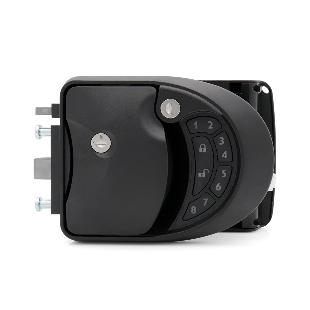 

Keyless RV Entry Door Lock Handle Knob Deadbolt Black Digital rv Door Lock with Camper Trailer Wireless Control Metal Latch