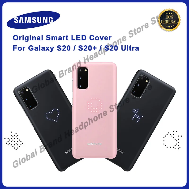 Original Samsung Galaxy S20 Ultra Smart LED Cover Emotional Led Lighting Effect Back Cover Case For Galaxy S20 S20+ S20 plus