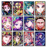japanese anime 5d diamond painting demon slayer character full drill diamond embroidery mosaic picture home decor gift