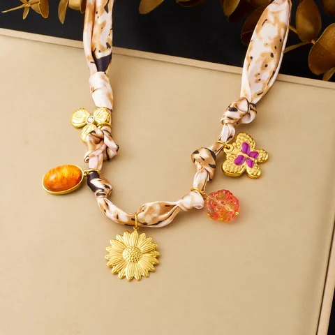 DIEYURO Ожерелье из нержавеющей стали с бабочкой