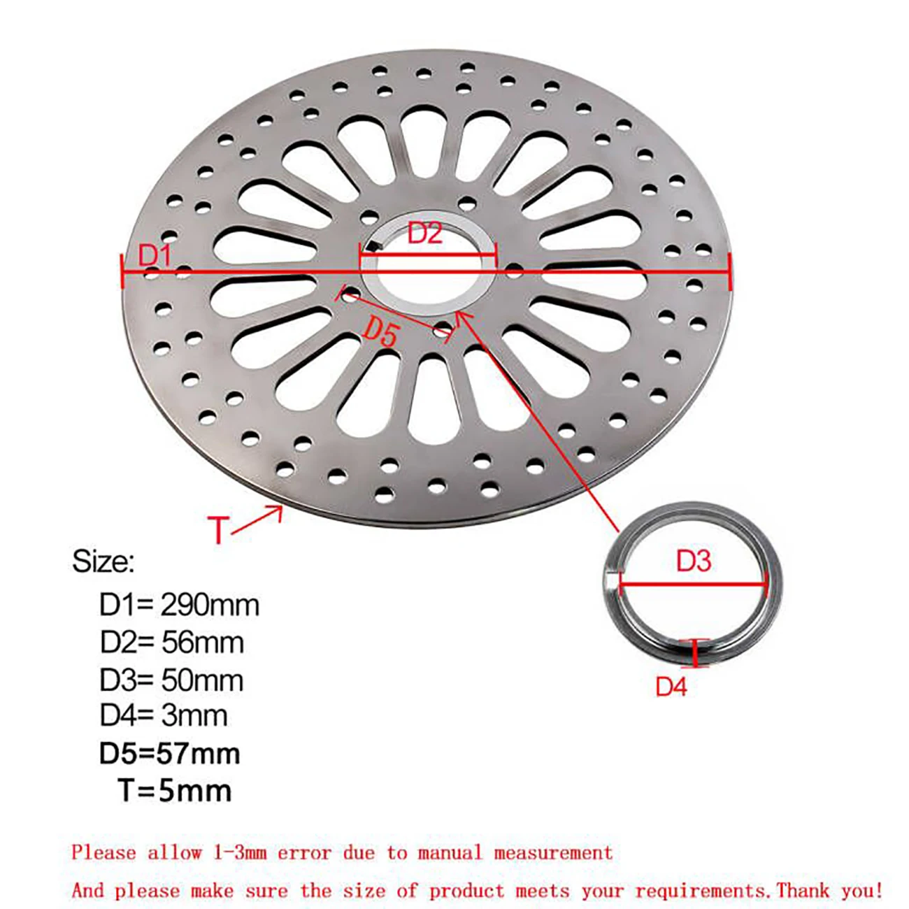 Samger 1/2 шт. 11 5 &quotмотоциклетный тормозной диск ротор из нержавеющей стали набор