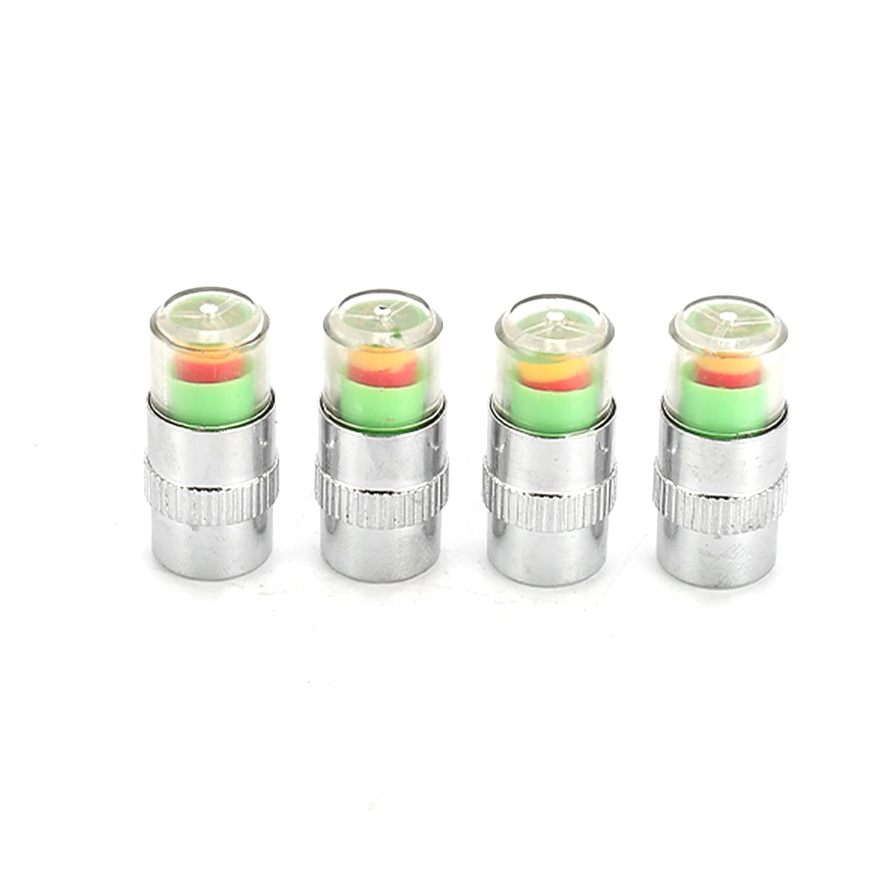 

Tire Pressure Indicator Valve 3 Color Motorcycle W/Sensor Indicator 8Pcs Cap