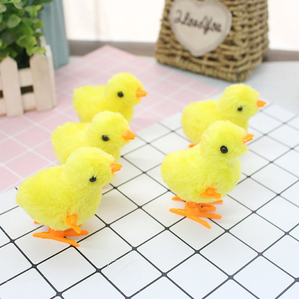 

12pcs Wind-up Toys Small Chicken Clockwork Toys Simulation Chicken Clockwork Plaything