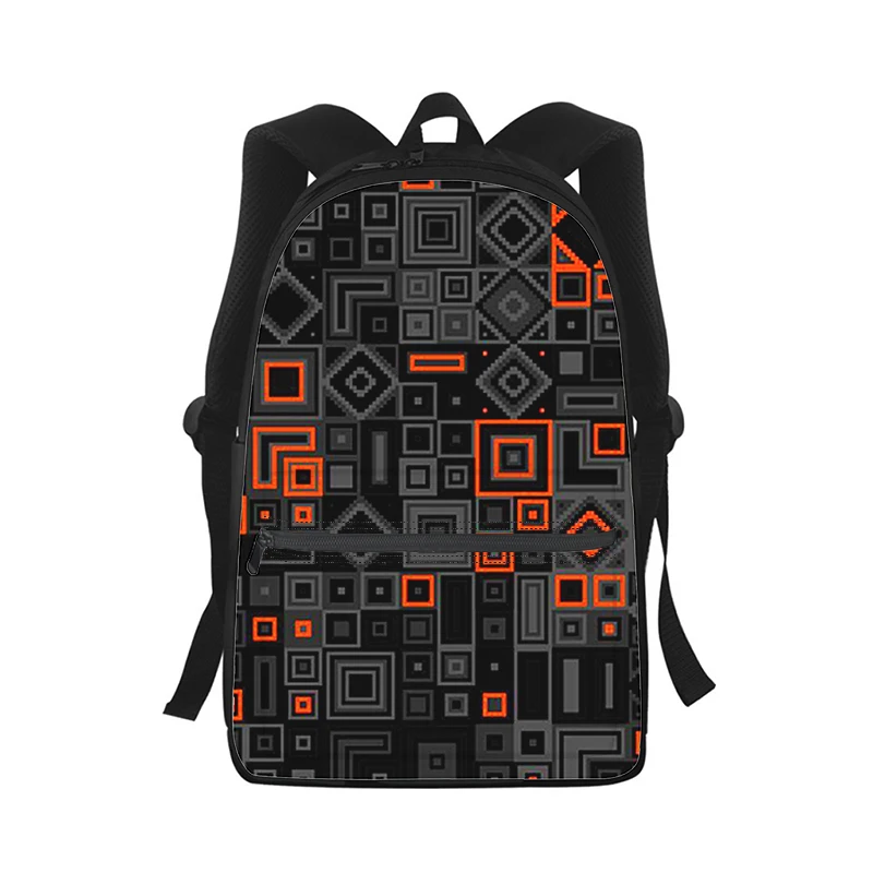 line lattice Art Colorful Cool  Men Women Backpack 3D Print Fashion Student School Bag Laptop Backpack Kids Travel Shoulder Bag