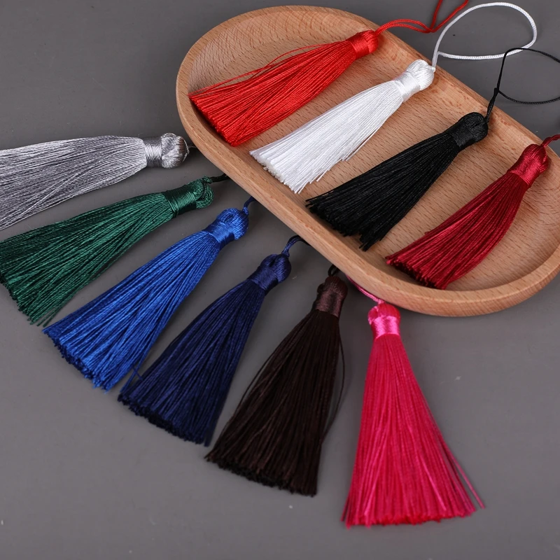 

10 шт. 8 см подвесная веревка, шелковая веревка для «сделай сам», цепочка для ключей, серьги, крючки, подвеска, аксессуары для детской бахромы