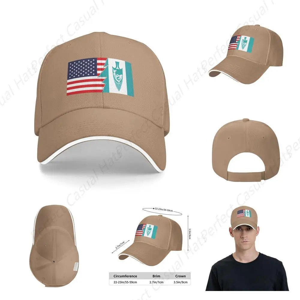 Классическая кепка-сэндвич унисекс с флагом Мусккема и Америка бейсболка