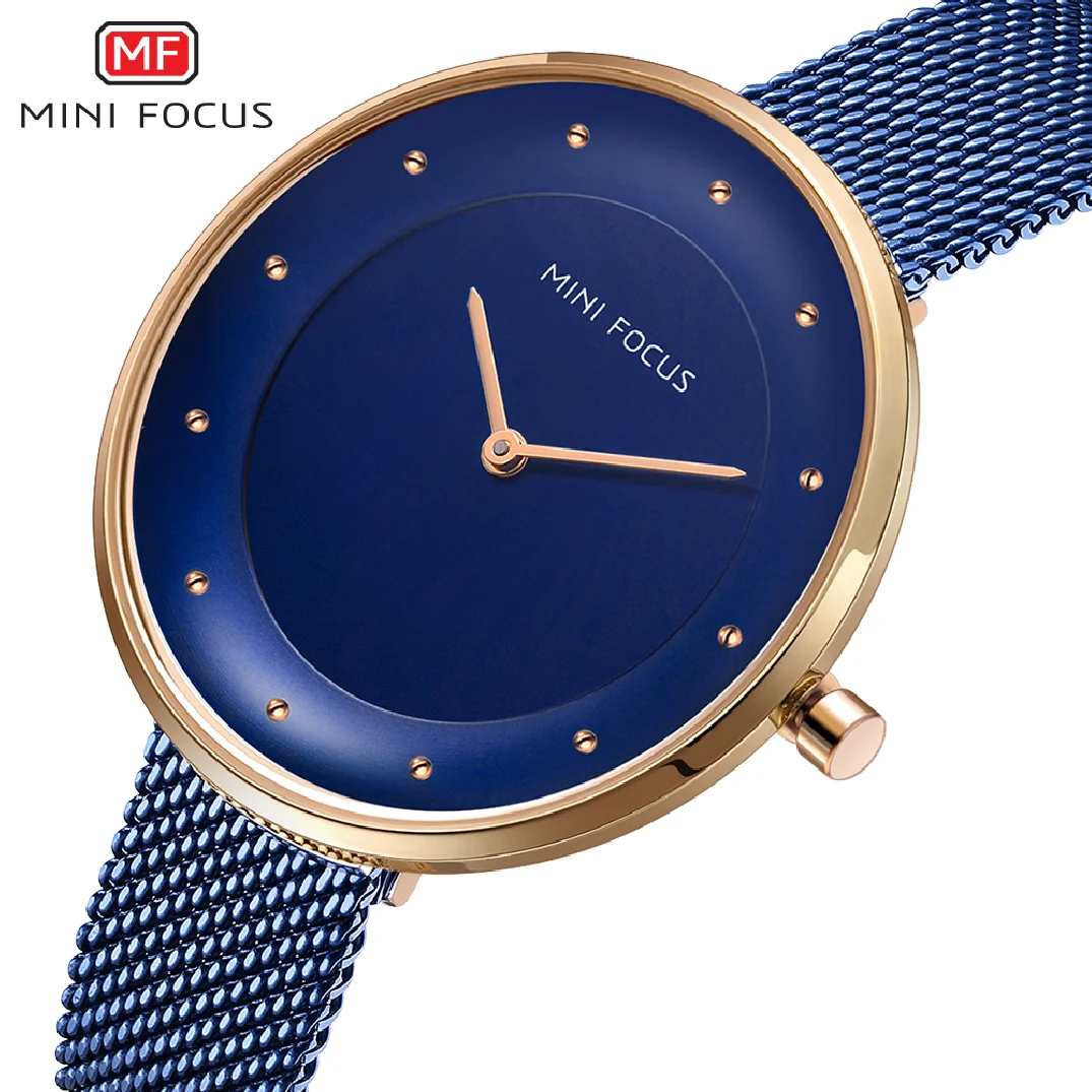 MINI FOCUS Women Watch Luxury Top Brand Business Watches Womens Clock Steel Mesh Watchband Simple Fashion Watch Ladies Relogio