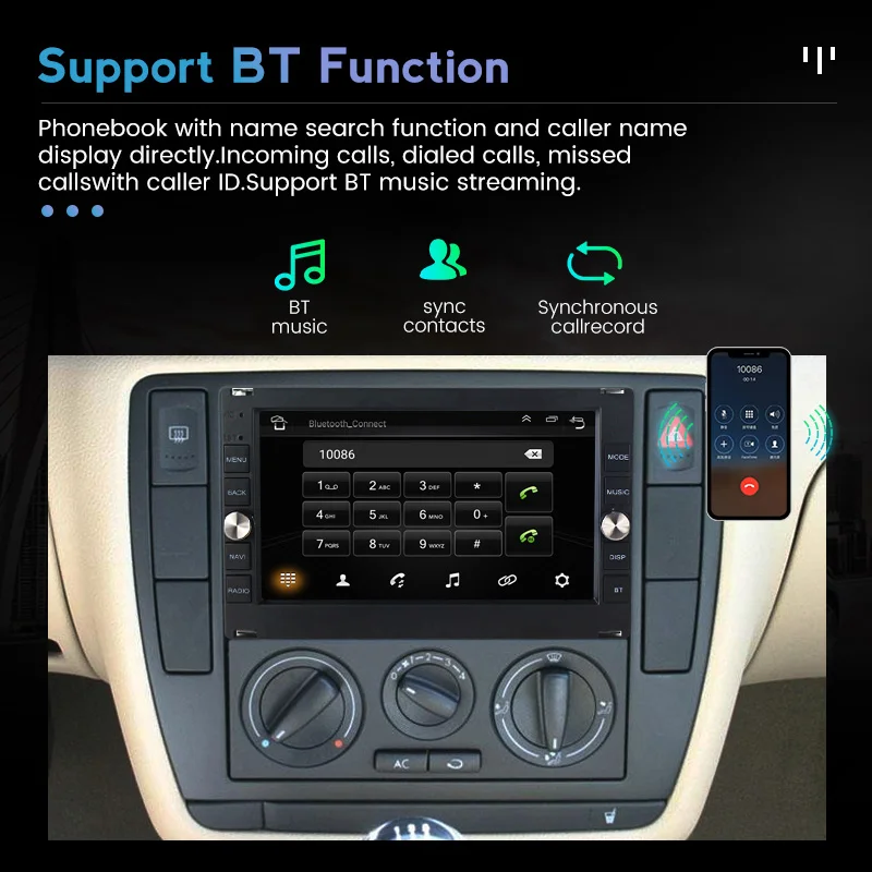 Автомагнитола 2DIN для passat B5 MK5 1998-2005 7 дюймов Android 11 четырехъядерный процессор 2 + 32