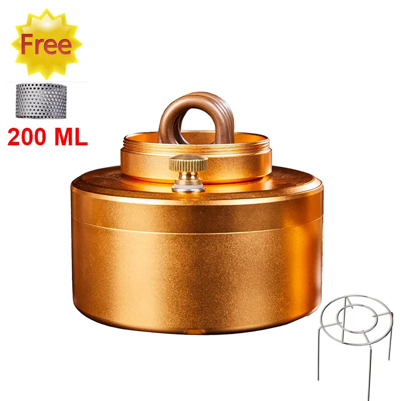 

Compact Outdoor Alcohol Stove - 200ml, Free Windshield, Portable Spirit Burner for Camping, Hiking, Backpacking