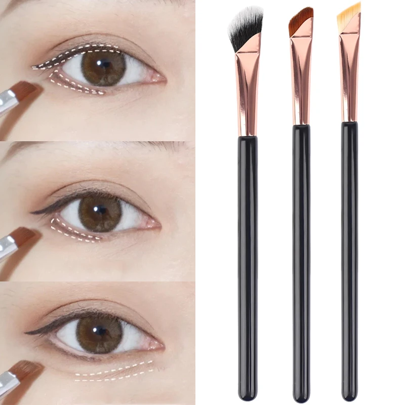 

Sickle Nose Eyeliner Brush Knife Edge Makeup Brush Liquid Eyeliner Brush Ultra Thin Fine Oblique Angle Flat Head Eyebrow Brush