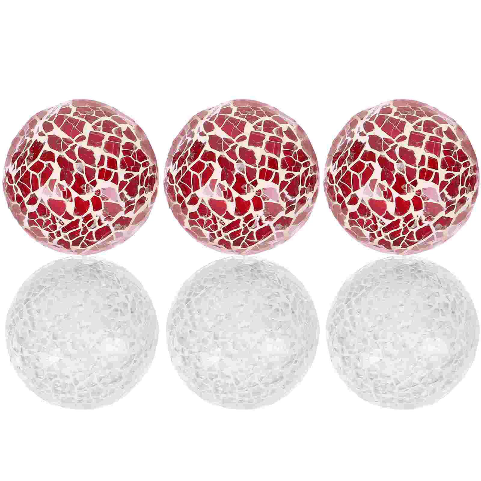

6pcs Glass Mosaic Balls for Bowls Table Centerpieces Christmas Ball Ornaments
