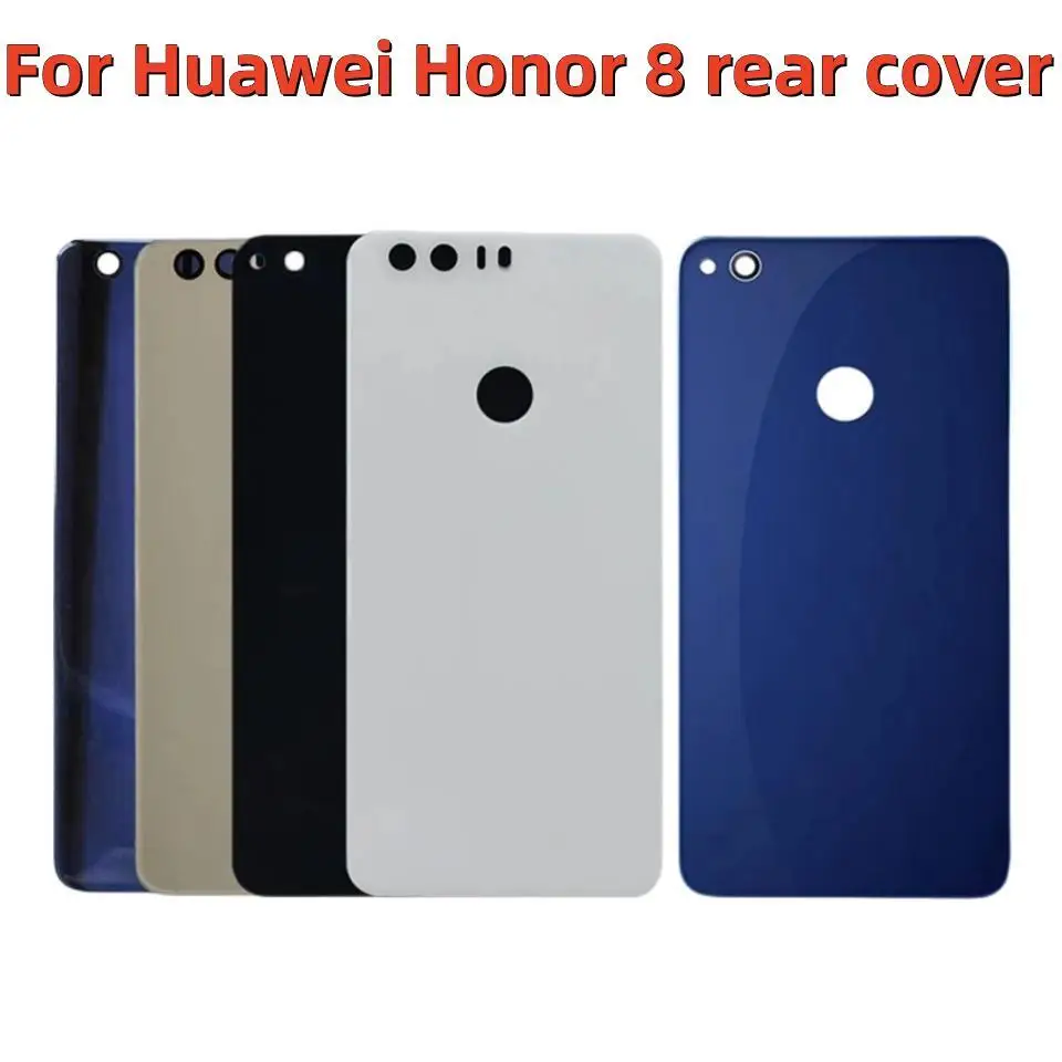 

New Back Glass For Huawei Honor 8 Back Battery Cover For Honor 8 Lite Rear Door Housing Case Panel Replacement with logo