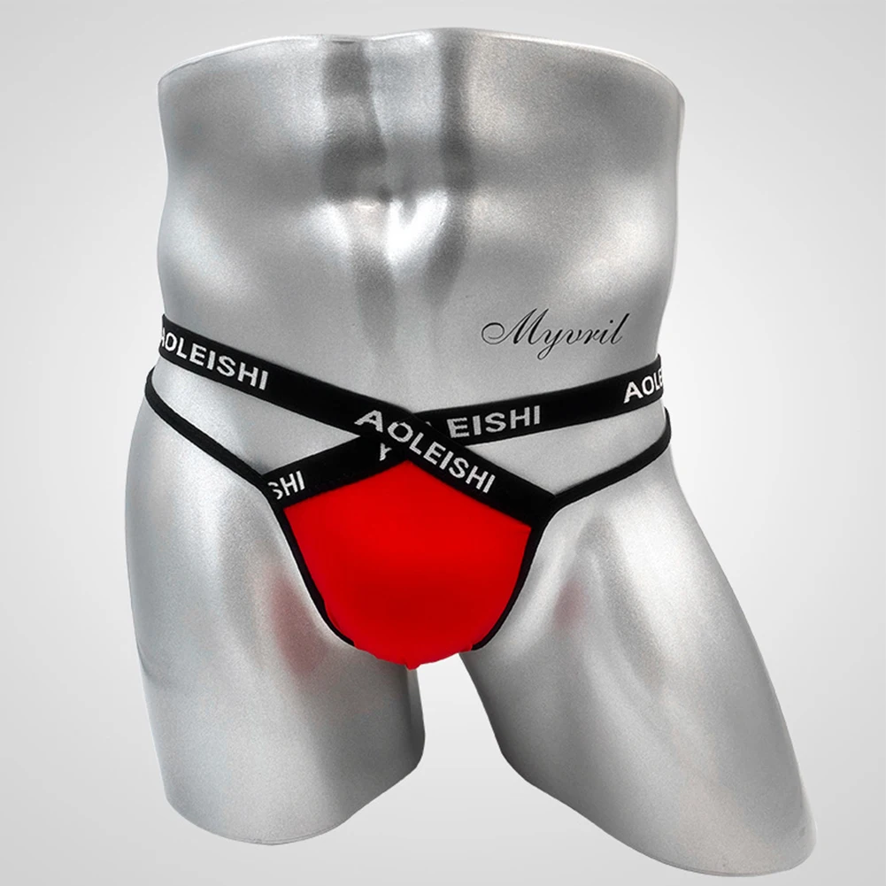 

Men's Bugle Pouch Thong Jock Strap T-Panties Breathable Underwear Jockstrap Briefs Underpants Мужские Стринги