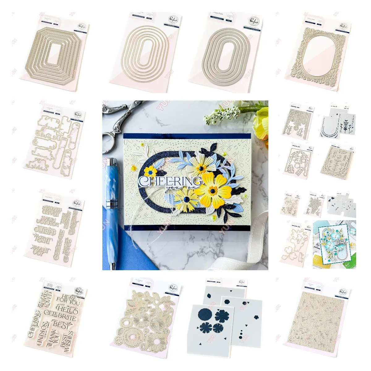 Садовая фотография вышитая Цветочная накладка в стиле арт-деко пресс-пластина