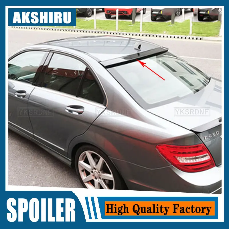 

Спойлер на крышу для Benz C-class W204 2008-2013, высококачественный спойлер из ABS материала для заднего крыла автомобиля, задний спойлер грунтового цвета