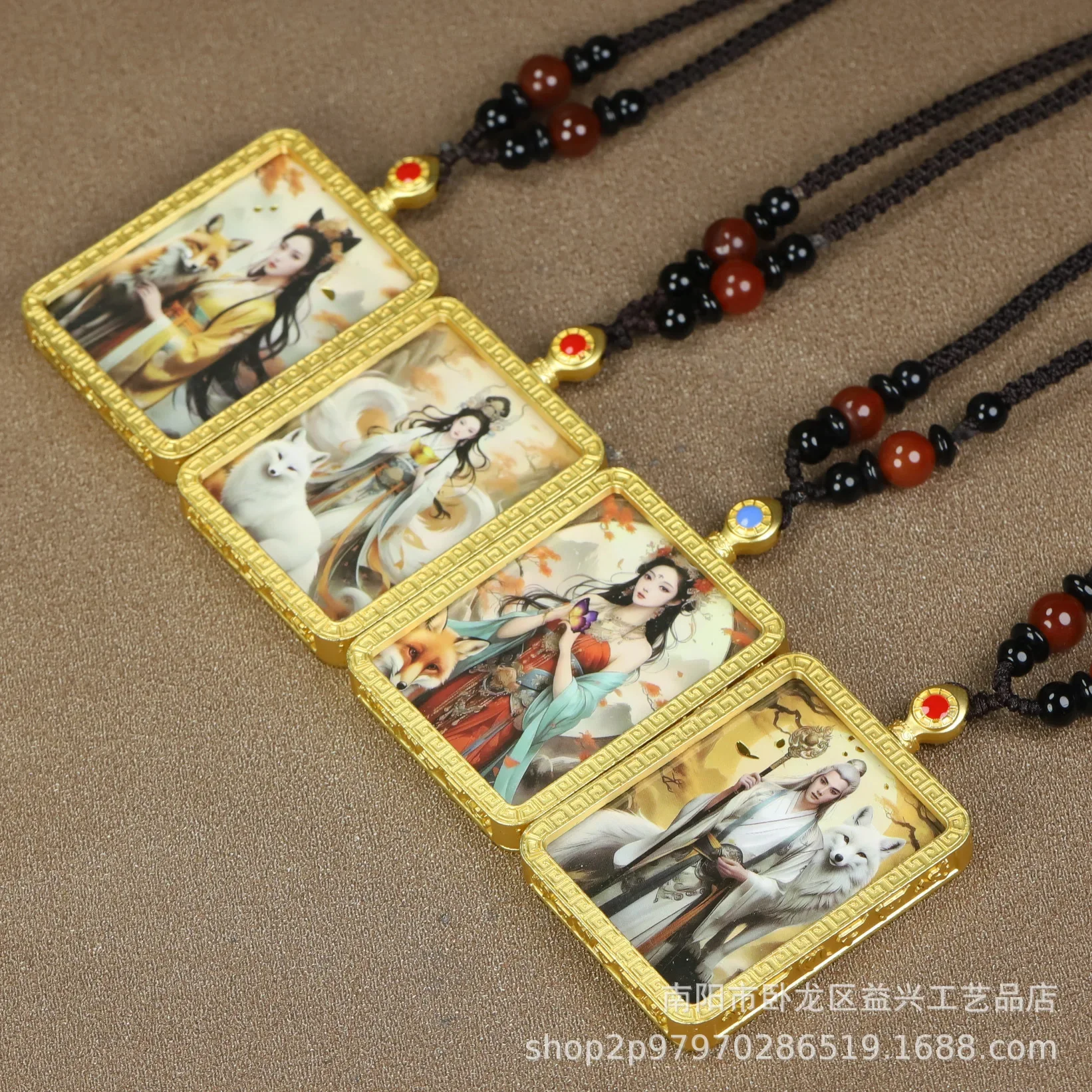 Высококачественная тибетская коробка Tangkagawu с цветком персика лиса фея черным